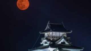 犬山城と城下町の夜景 Photolography