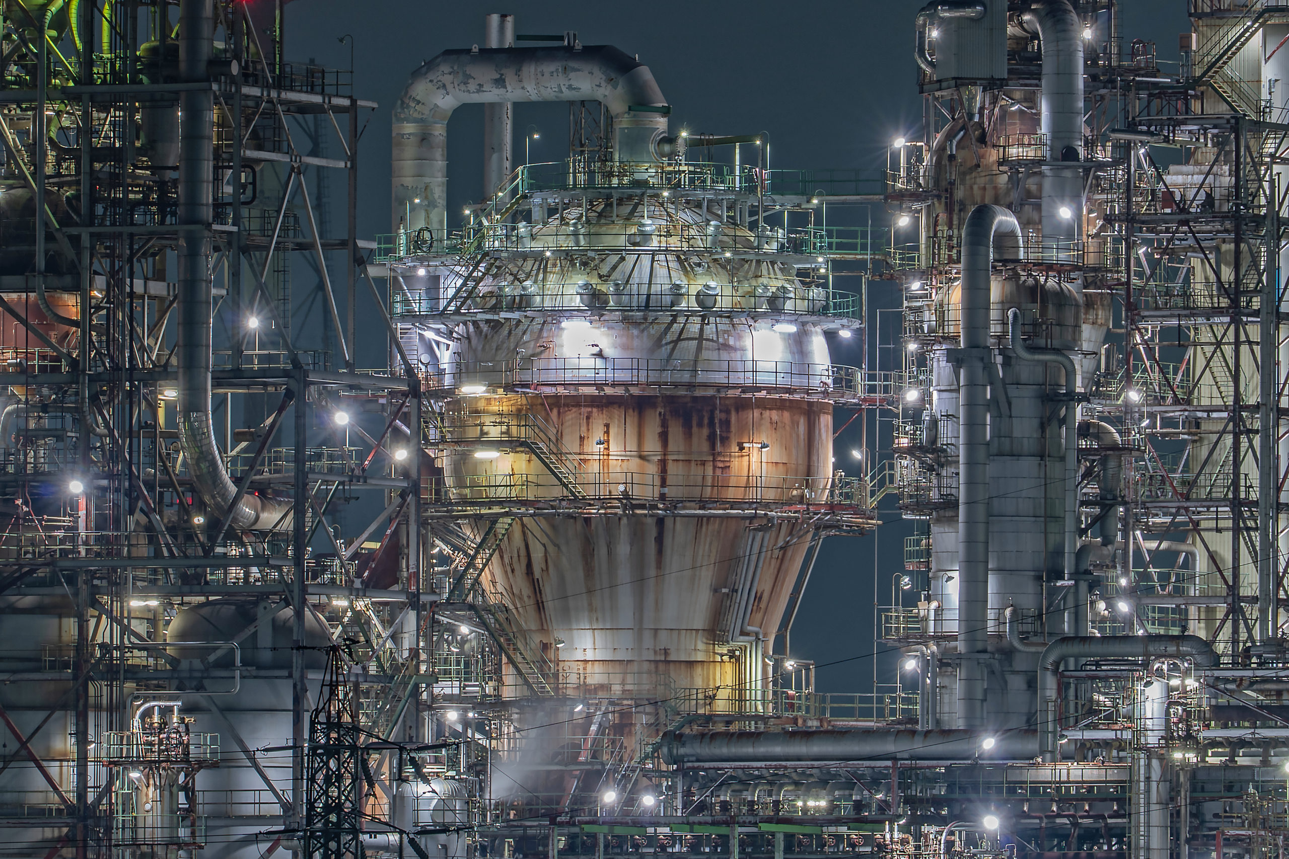 Yokkaichi Shiohama area Factory night view.